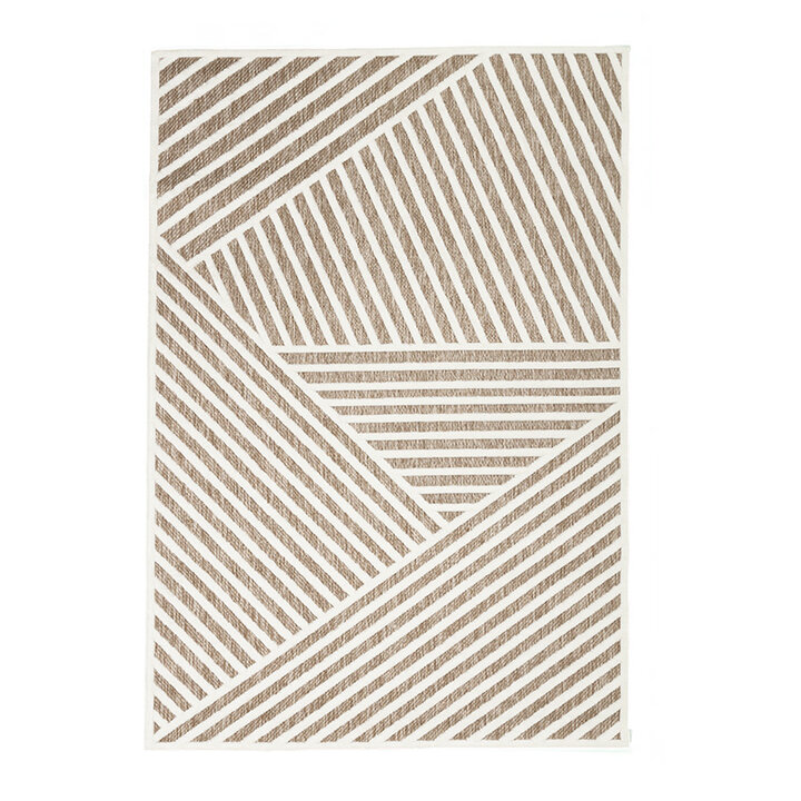 Modern Matta - Nori Lines Vit/Taupe