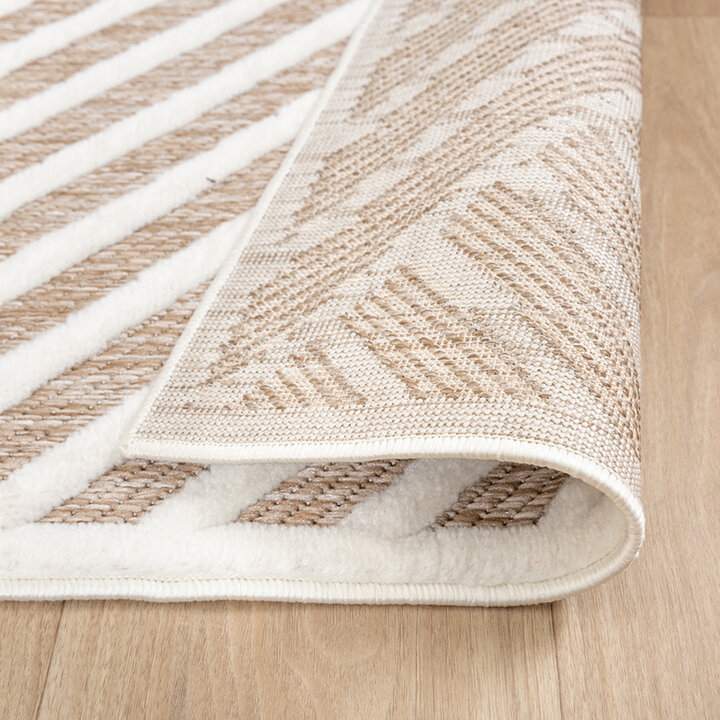 Modern Matta - Nori Lines Vit/Taupe