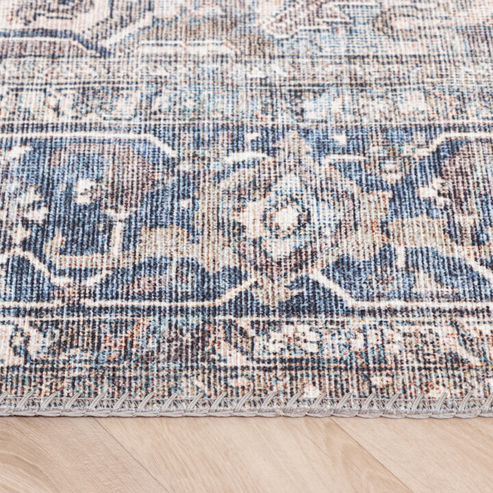 Matta I Vintagestil - Lugan Blå/Taupe