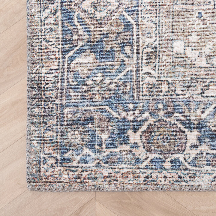 Matta I Vintagestil - Lugan Blå/Taupe