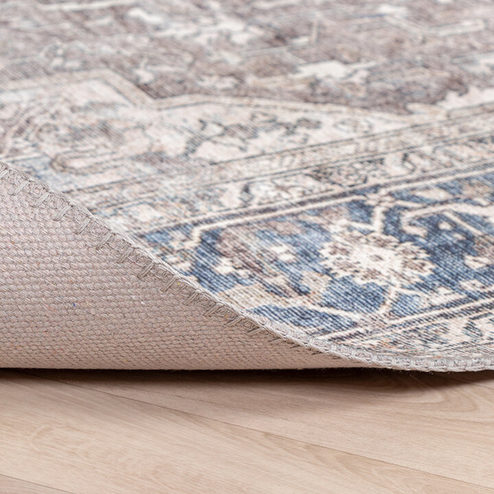 Matta I Vintagestil - Lugan Blå/Taupe