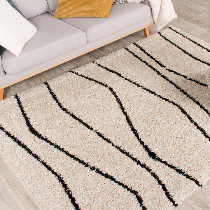 Matta Med Hög Lugg - Grand Wire Gräddvit/Svart