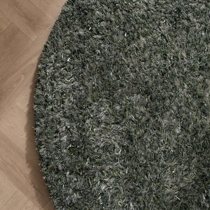 Rund Shagmattor - Grace Grön