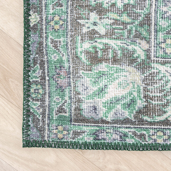 Matta I Vintagestil - Estate Medaillon Mörkgrön