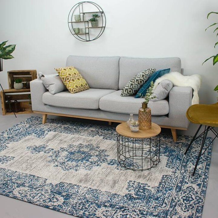 Matta I Vintagestil - Dreams Djupblå