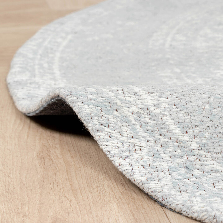 Rund Matta I Vintagestil - Admire Ljusgrå