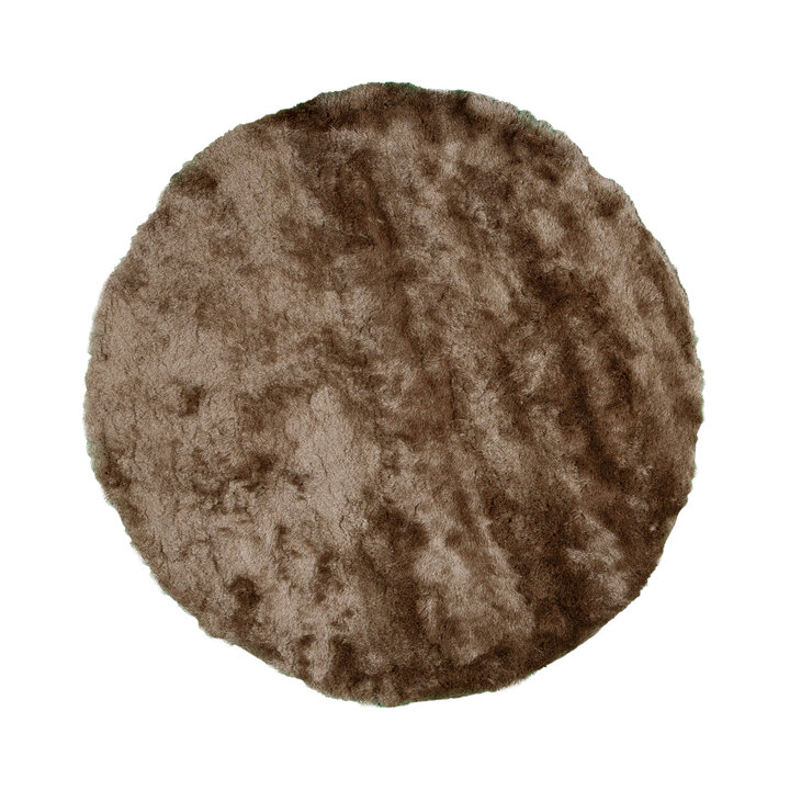 Rund Matta Med Hög Lugg  - Glorious Taupe