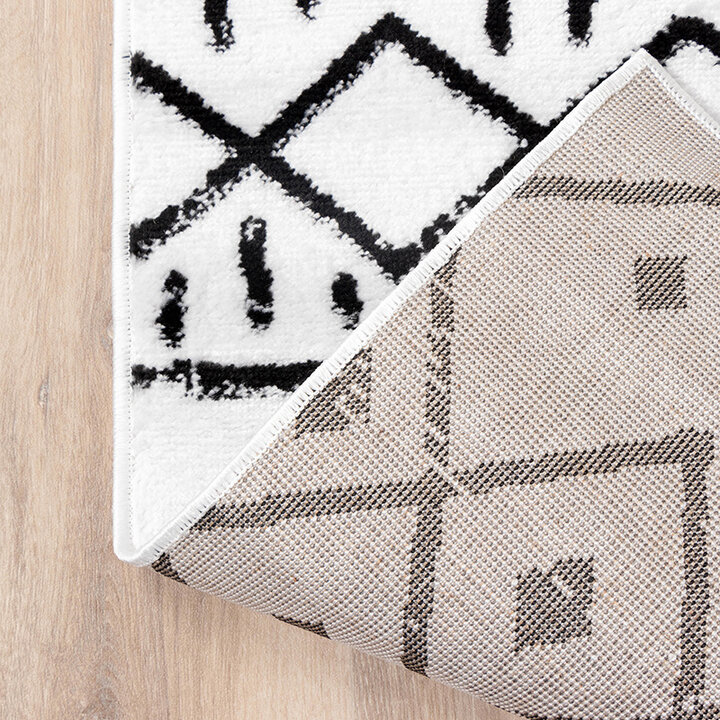 Skandinavisk Matta - Scandi Stina Svart/Vit