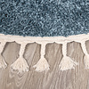 Rund Matta Med Hög Lugg  - Lofty Fringe Fringe Blå - thumbnail 5