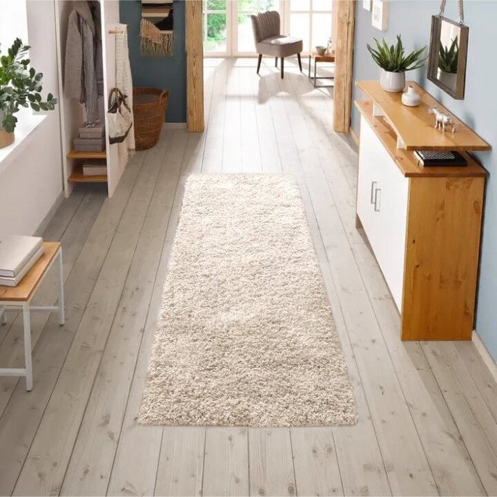 Löpare Med Hög Lugg - Solid Vit