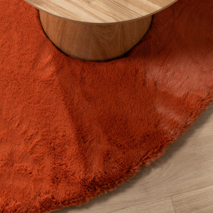 Rund Matta Med Hög Lugg  - Comfy Supreme Terrakotta