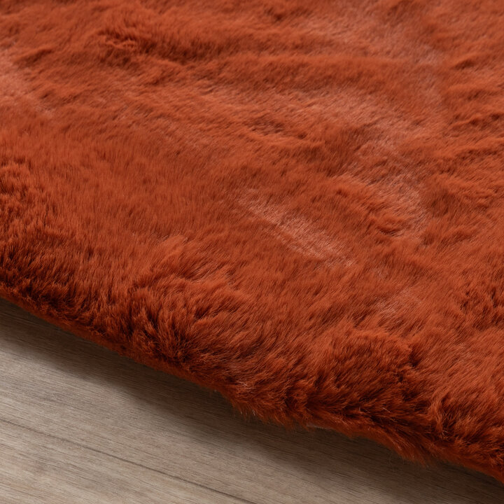Rund Matta Med Hög Lugg  - Comfy Supreme Terrakotta