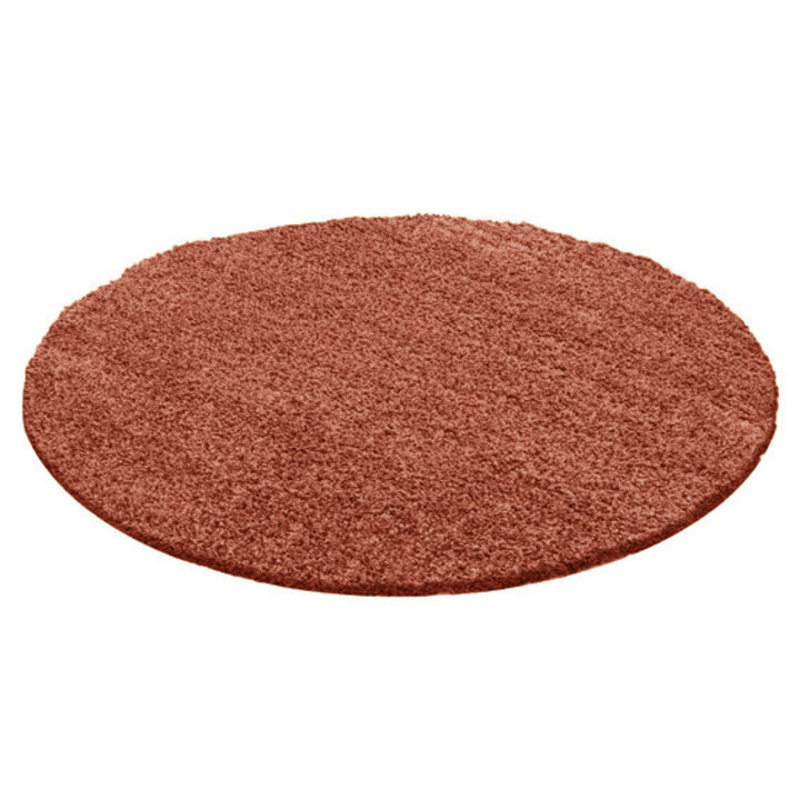 Rund Matta Med Hög Lugg  - Solid Terrakotta