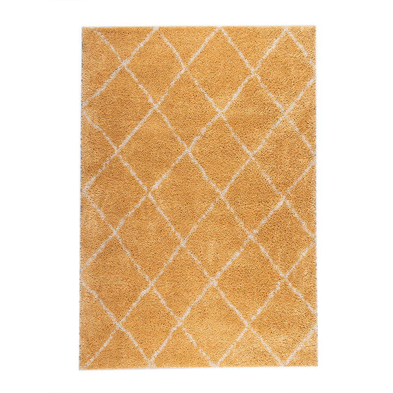 Matta Med Hög Lugg - Grand Lines Gul/Gräddvit - sfeer