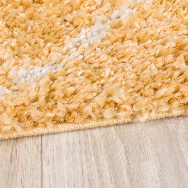 Matta Med Hög Lugg - Grand Lines Gul/Gräddvit