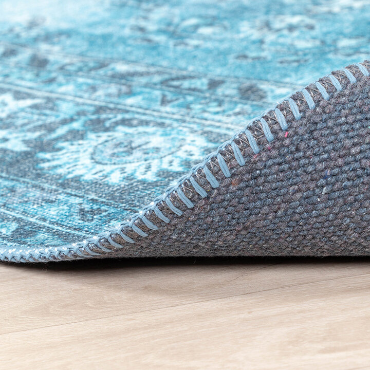 Matta I Vintagestil - Estate Medaillon Ljusblå