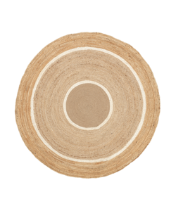 Rund Jute Matta - Mirai Circle Vit/Natur
