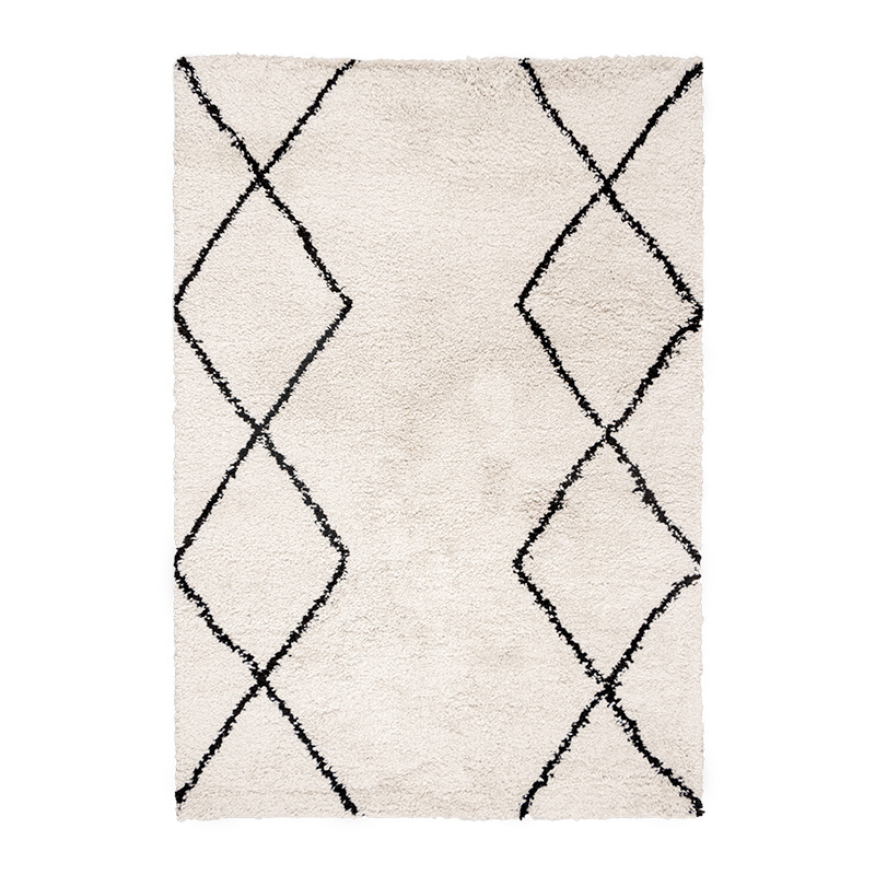 Matta Med Hög Lugg - Sensa Double Gräddvit/Svart - sfeer