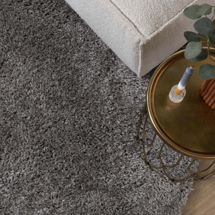Rund Shagmattor - Blaze Grå