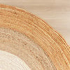 Rund Jute Matta - Mirai Border Vit/Natur - thumbnail 3