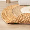 Rund Jute Matta - Mirai Border Vit/Natur - thumbnail 5