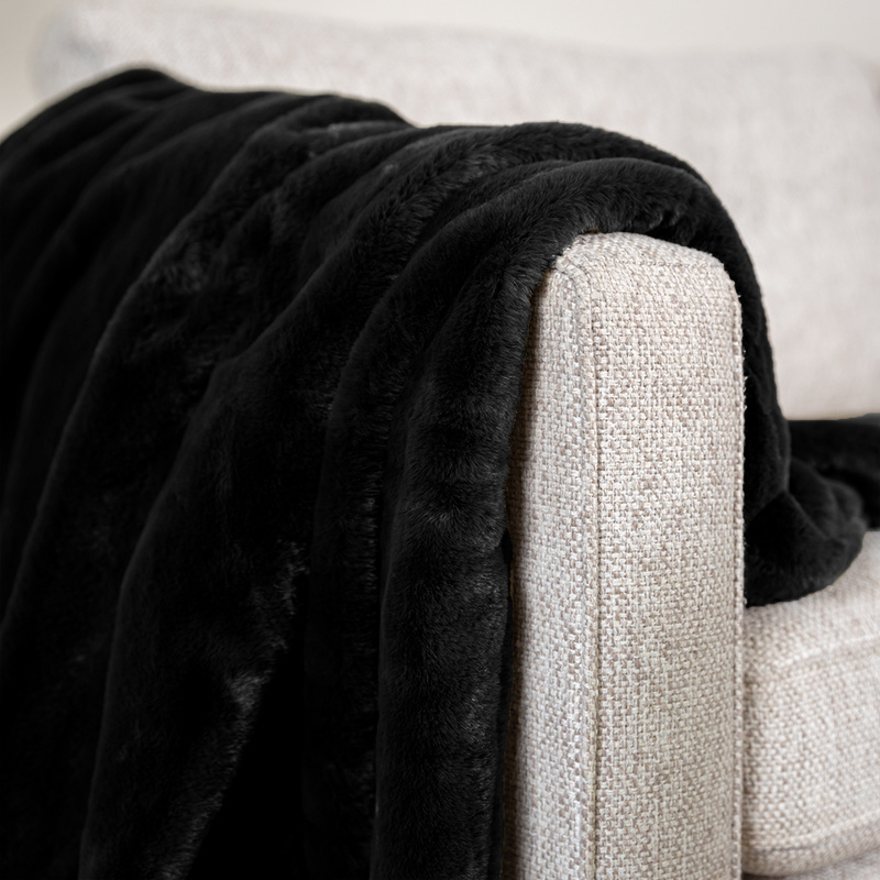 Tvättbar Filt - Otis Svart - sfeer