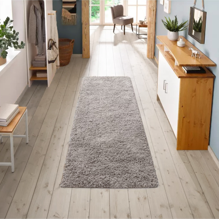 Löpare Med Hög Lugg - Solid Ljusgrå