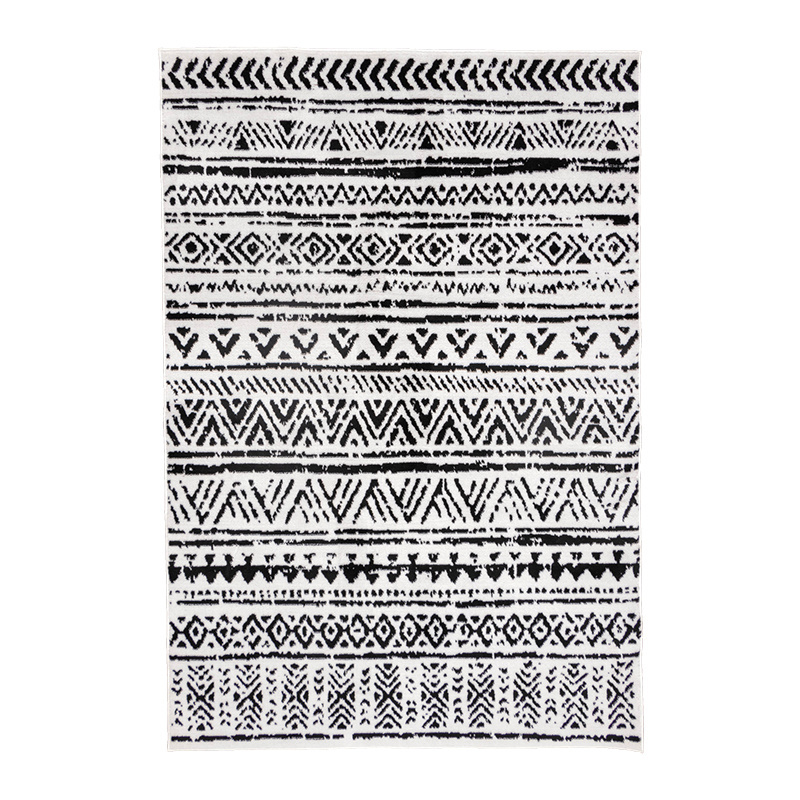 Skandinavisk Matta - Scandi Geo Svart/Vit - sfeer