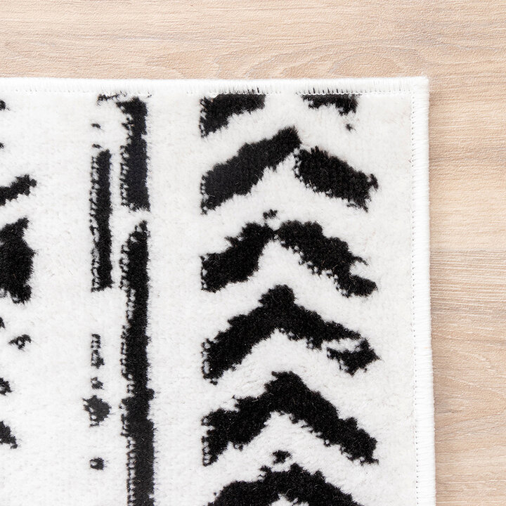 Skandinavisk Matta - Scandi Geo Svart/Vit