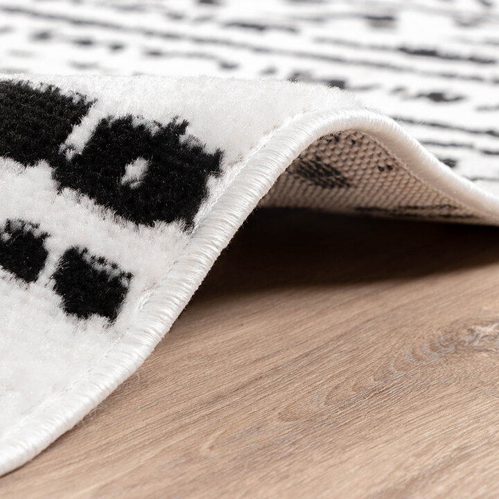 Skandinavisk Matta - Scandi Geo Svart/Vit