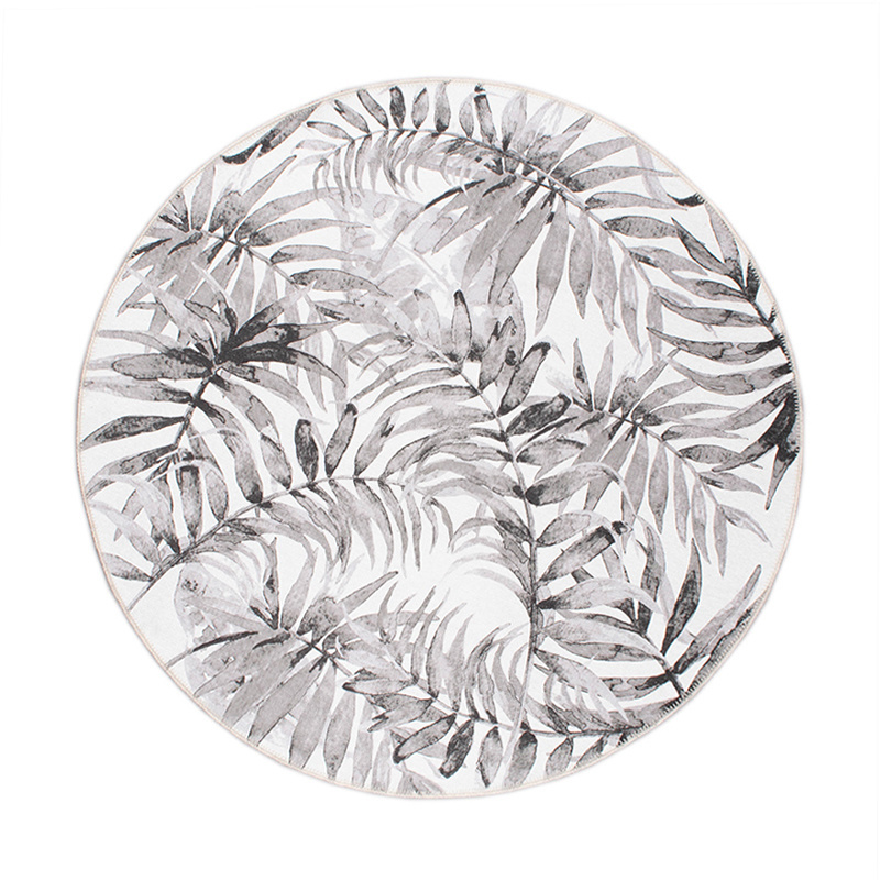 Rund Matta - Palmier Leaves Grå - sfeer