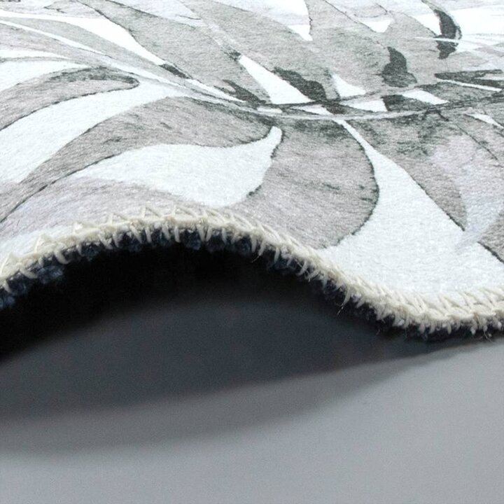 Rund Matta - Palmier Leaves Grå