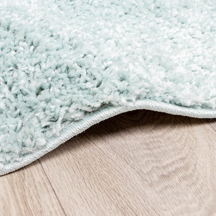 Rund Matta Med Hög Lugg  - Lofty Ljusblå