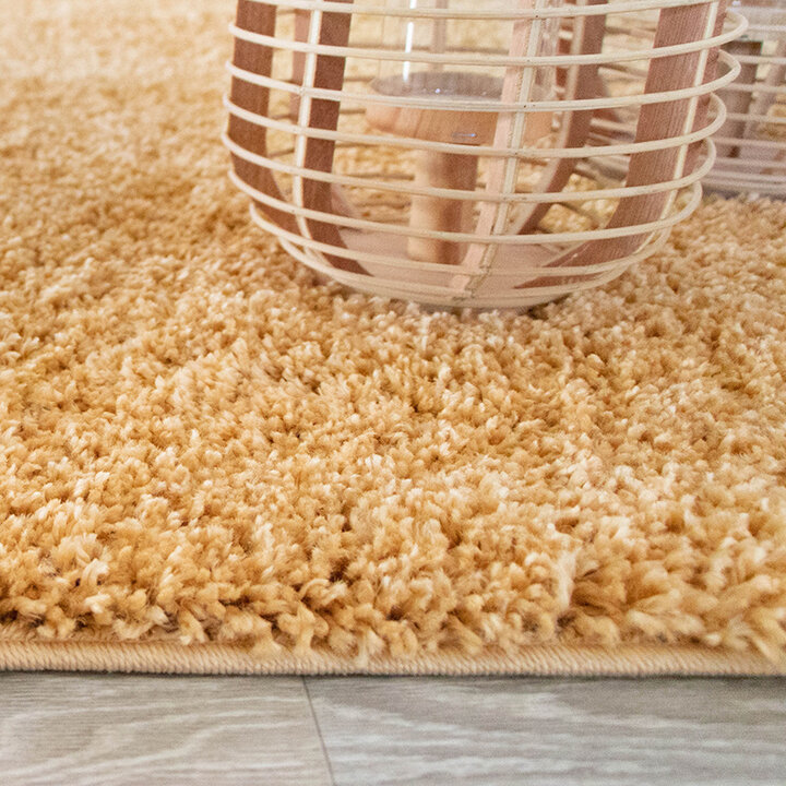 Rund Matta Med Hög Lugg  - Lofty Ockragul