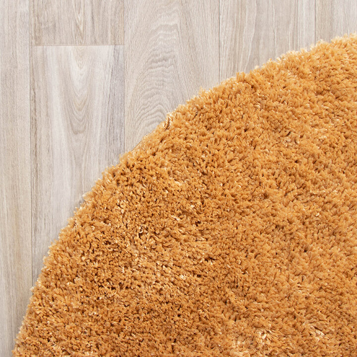 Rund Matta Med Hög Lugg  - Lofty Ockragul