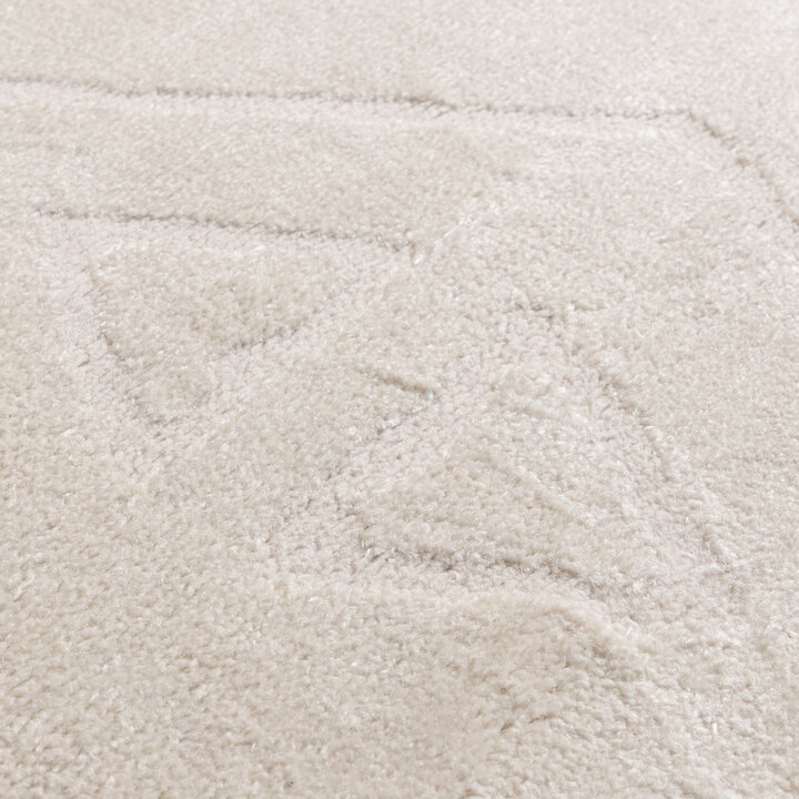 Japandi-Matta - Yori Geo Gräddvit/Vit