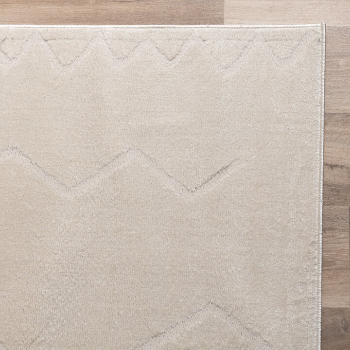 Japandi-Matta - Yori Geo Gräddvit/Vit