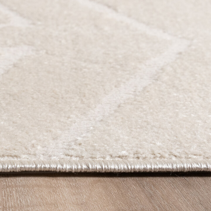 Japandi-Matta - Yori Geo Gräddvit/Vit