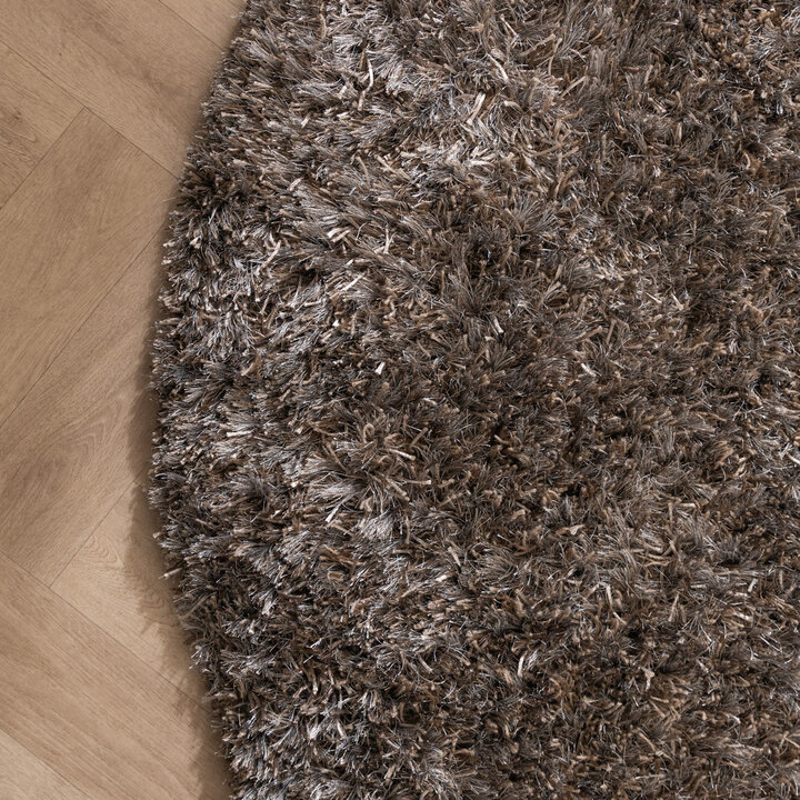 Rund Shagmattor - Grace Grå