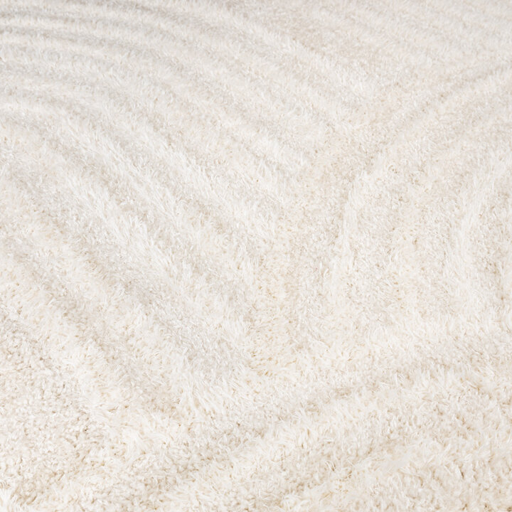 Rund Skandinavisk Matta - Lova Arches Gräddvit