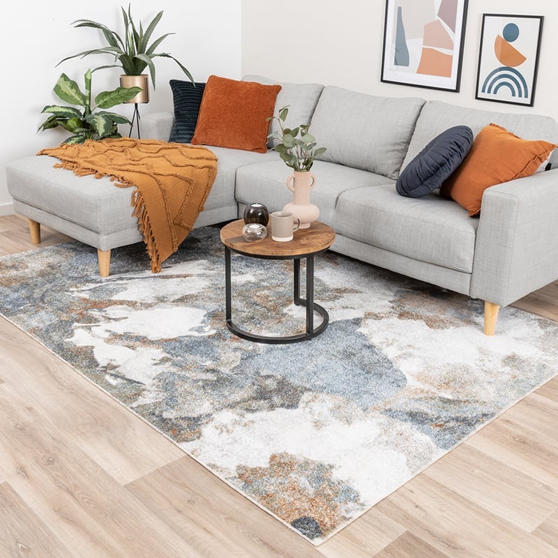 Tvättbar Matta Med Abstrakt Mönster  - Misha Flow Flerfärgad