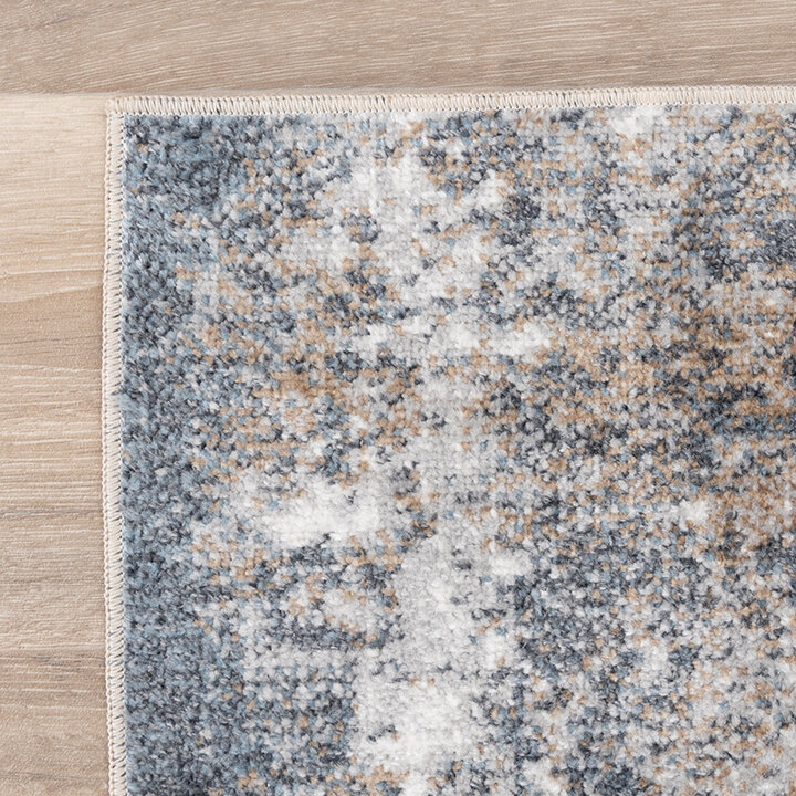 Tvättbar Matta Med Abstrakt Mönster  - Misha Grunge Gräddvit/Grå