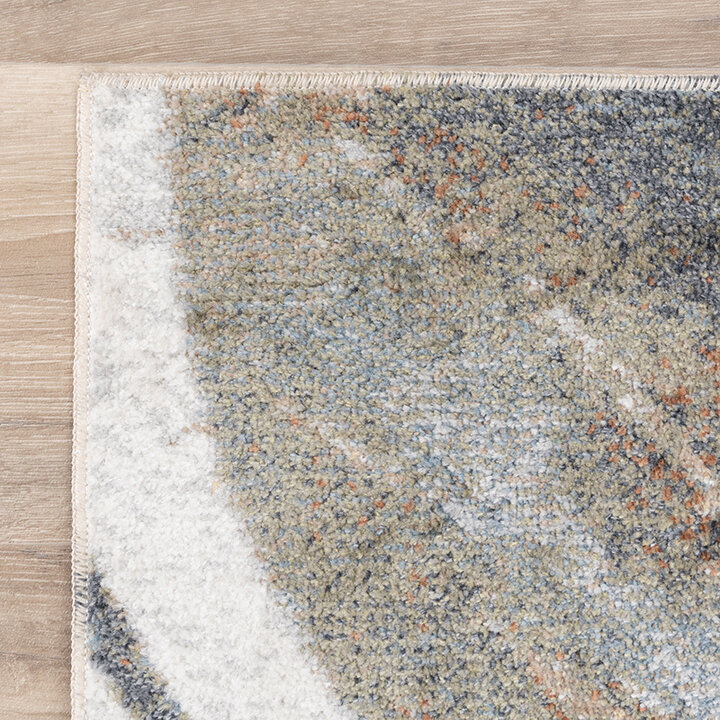 Tvättbar Matta Med Abstrakt Mönster  - Misha Lines Gräddvit/Grå