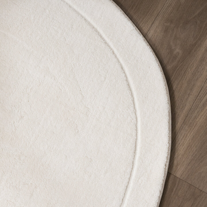 Organisk Formad Matta - Halo Stone Gräddvit
