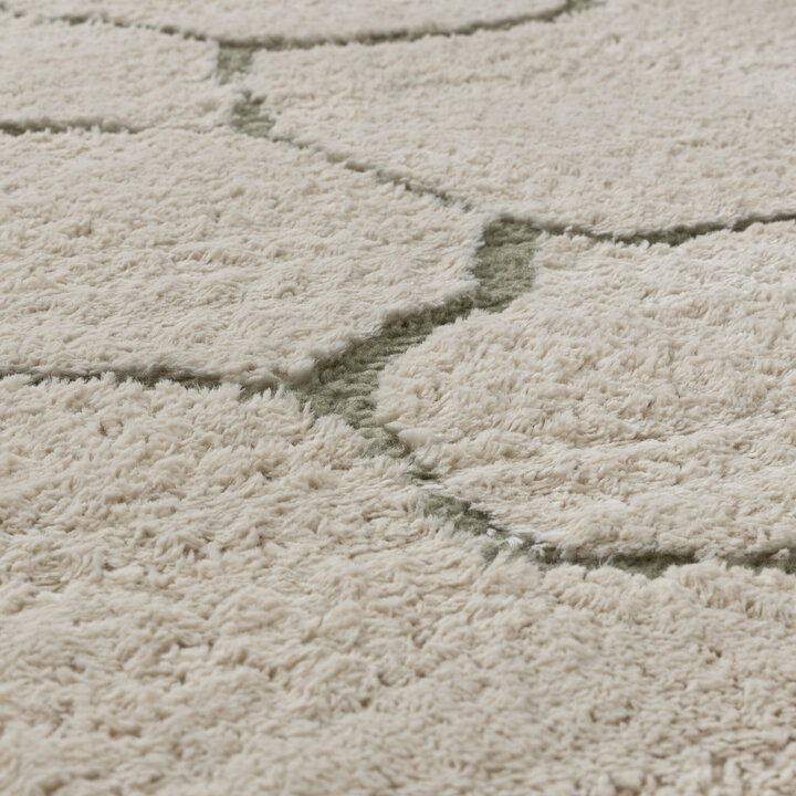 Skandinavisk Matta - Yune Stone Gräddvit/Grön