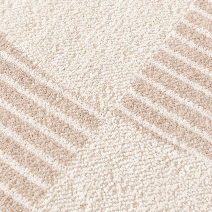 Rund Japandi-Matta - Aurora Shapes Beige