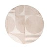 Rund Japandi-Matta - Aurora Circles Beige - thumbnail 1