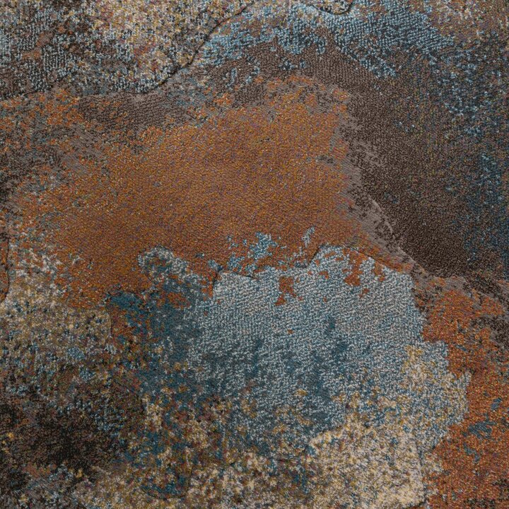 Industriellaell Matta - Raphael Blå/Terrakotta