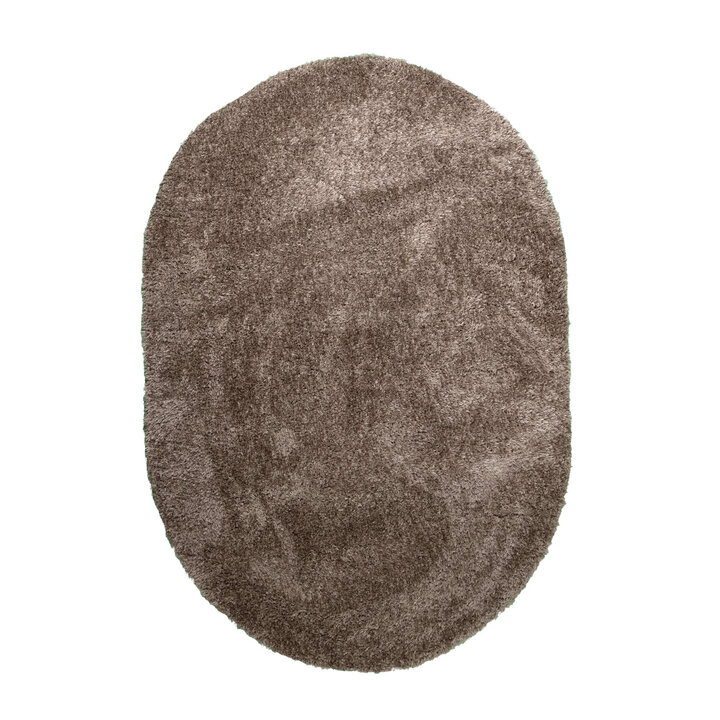Oval Shagmattor - Blaze Taupe