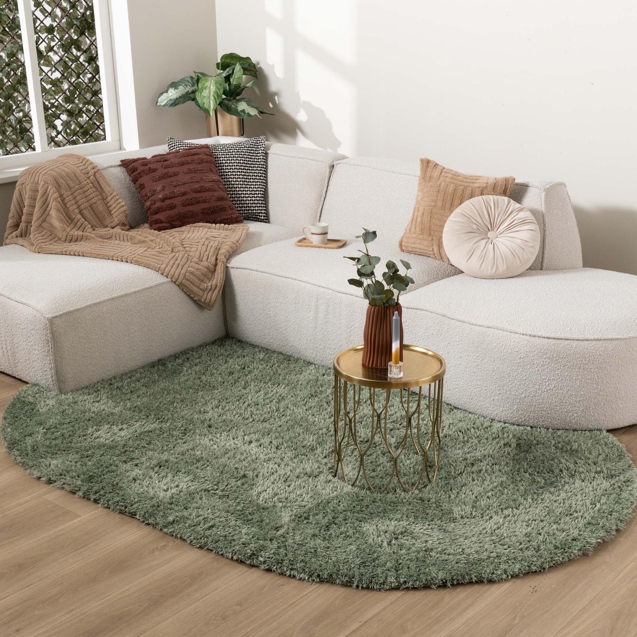 Oval Shagmattor - Blaze Grön